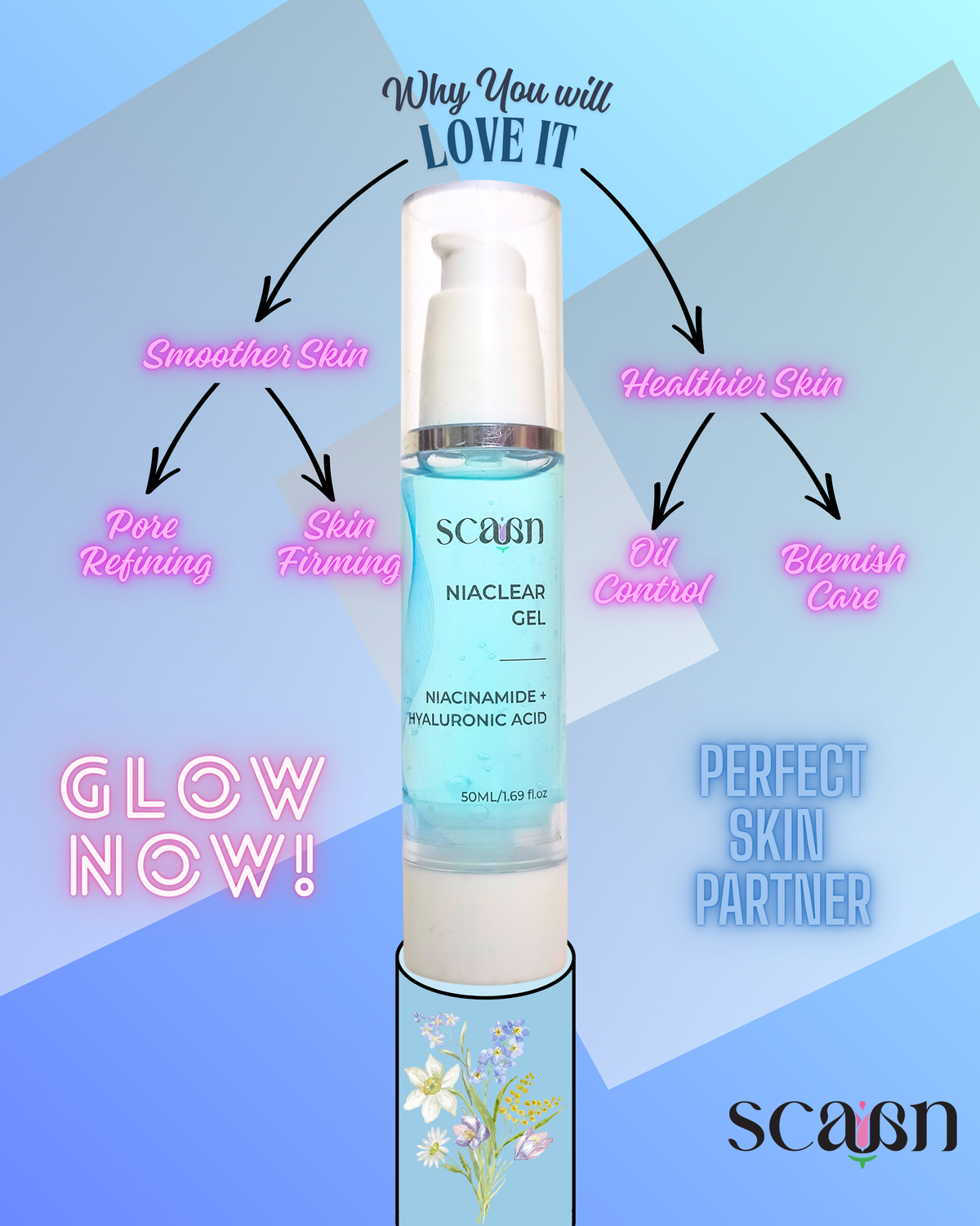 Niaclear Gel -  Restore. Renew. Radiate with  Niacinamide & Hyaluronic Acid