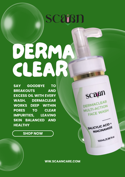 DermaClear Multi-Action Facewash - with Salicylic Acid, Niacinamide and Glycerin